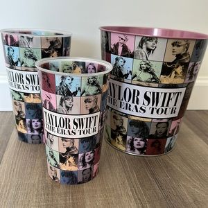 Taylor swift the movie popcorn bucket and regular and large cup